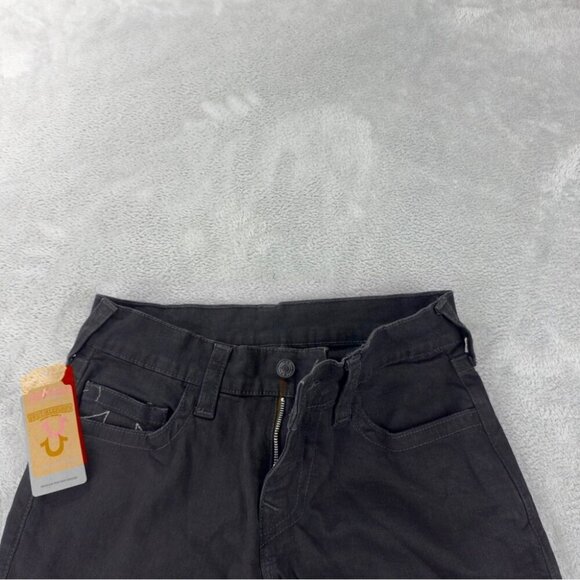 True Religion NWT Men's Size 30x34 Embroidered Zipper Fly Black Denim Jeans - Picture 6 of 10